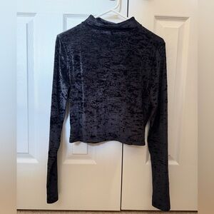 Lululemon Black Velvet Long Sleeve Top